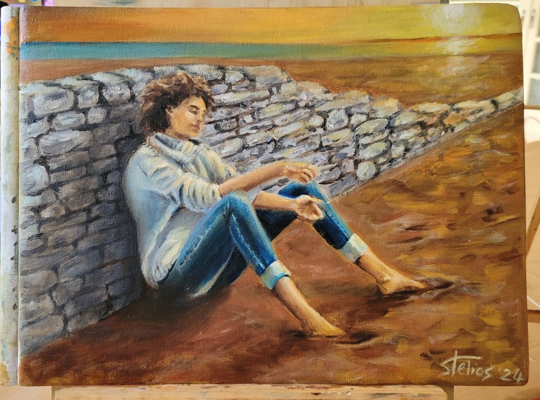 Leaning on Wall